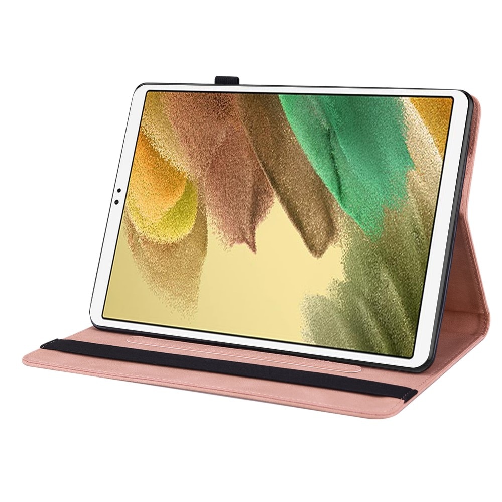 Samsung Galaxy Tab A7 Lite Leather Cover Butterflies Pink