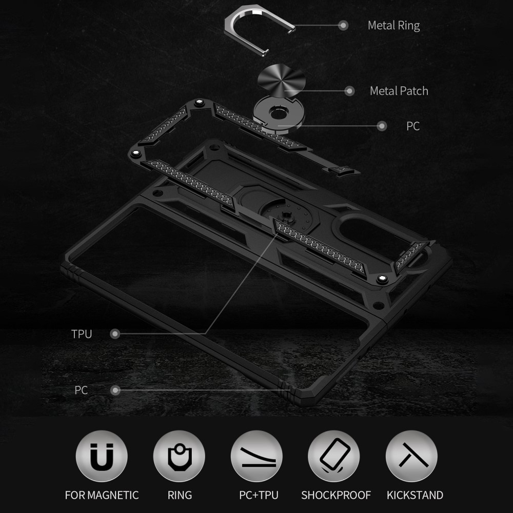 Samsung Galaxy Z Fold 3 Hybrid Case Tech Ring Black
