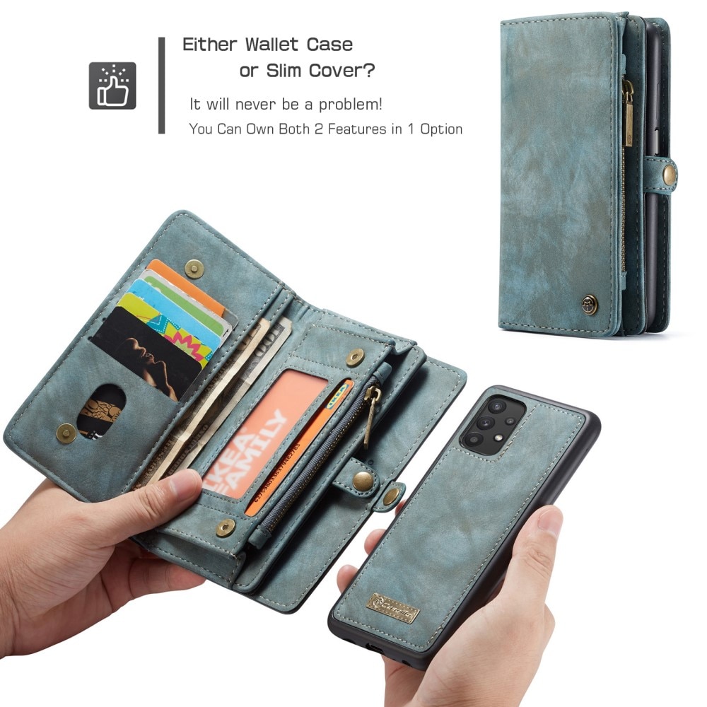Samsung Galaxy A32 5G Multi-slot Wallet Case Blue