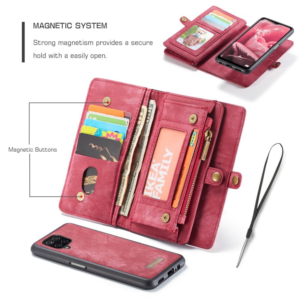 Samsung Galaxy A12 5G Multi-slot Wallet Case Red