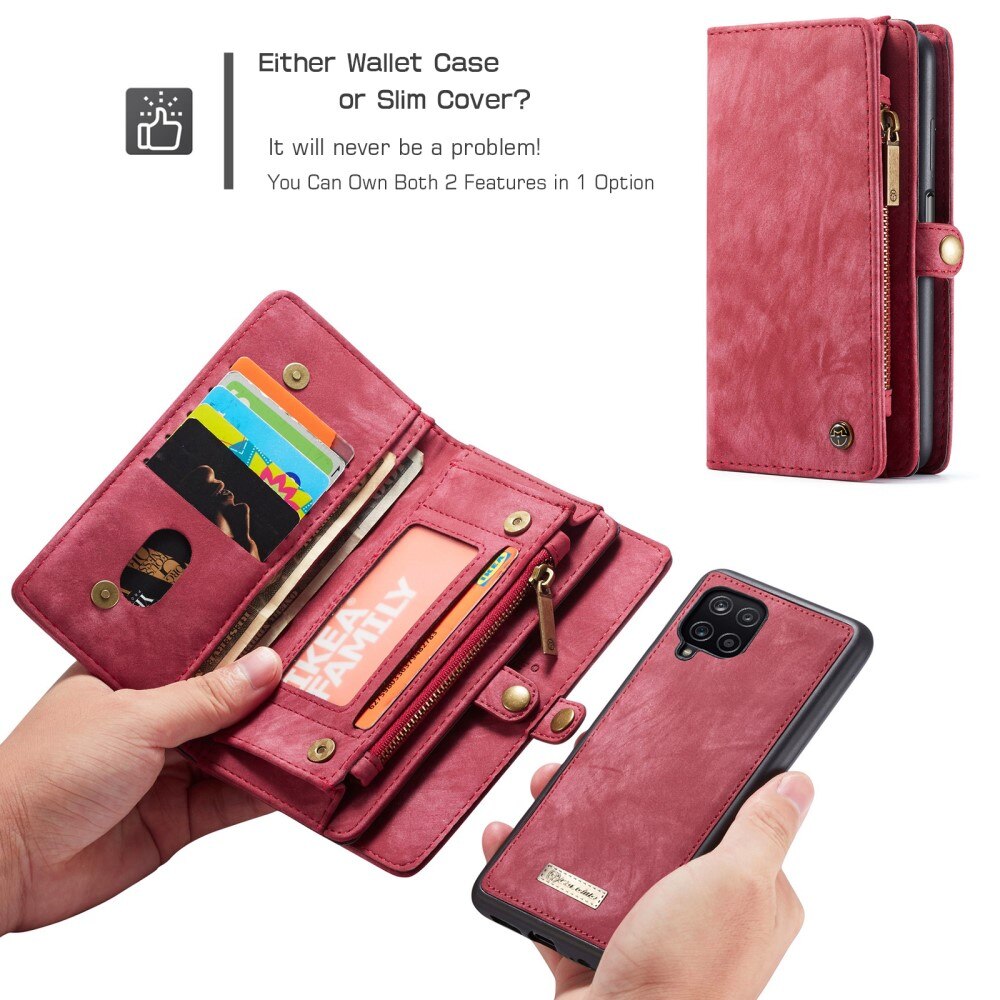 Samsung Galaxy A12 5G Multi-slot Wallet Case Red