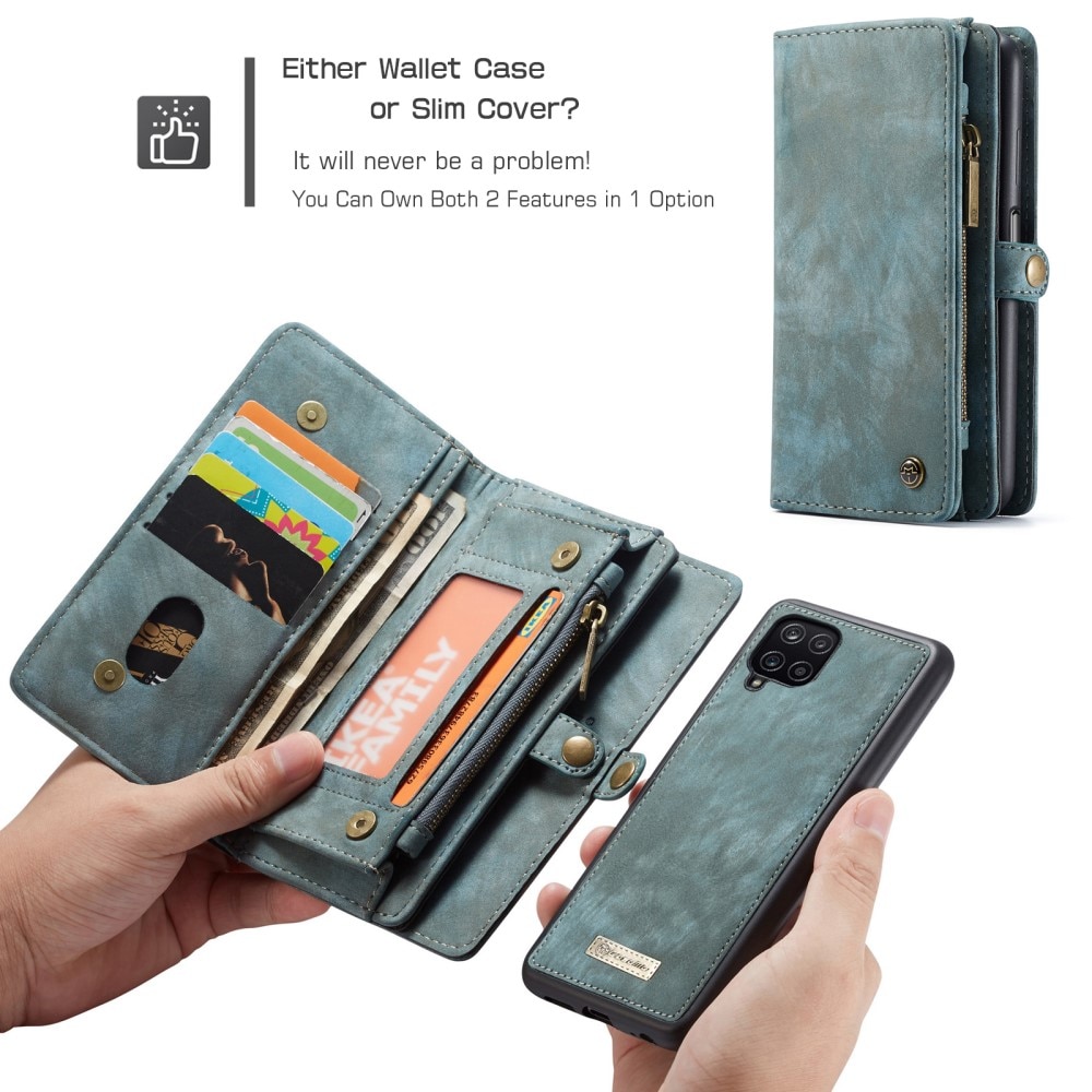 Samsung Galaxy A12 5G Multi-slot Wallet Case Blue