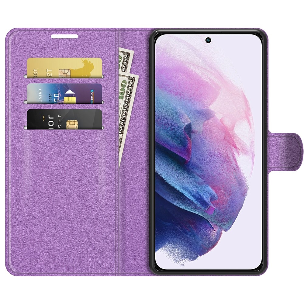 Samsung Galaxy S22 Wallet Book Cover Purple