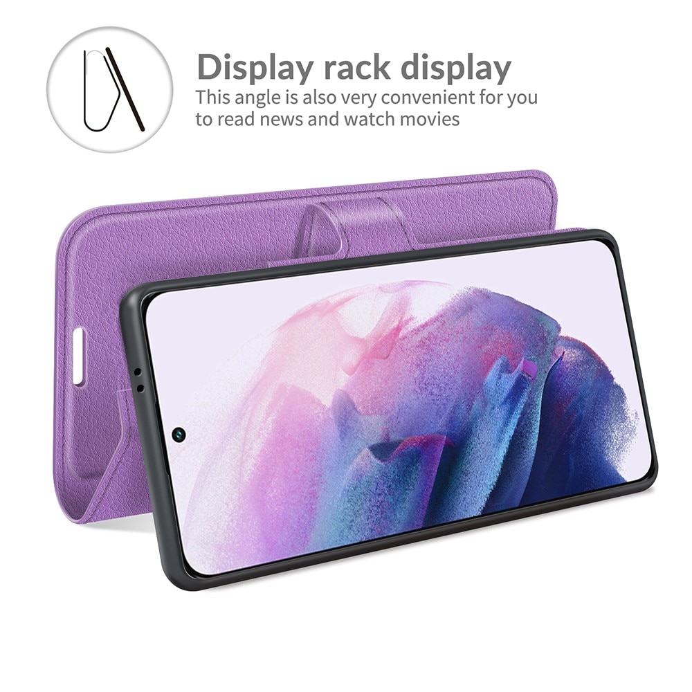 Samsung Galaxy S22 Wallet Book Cover Purple