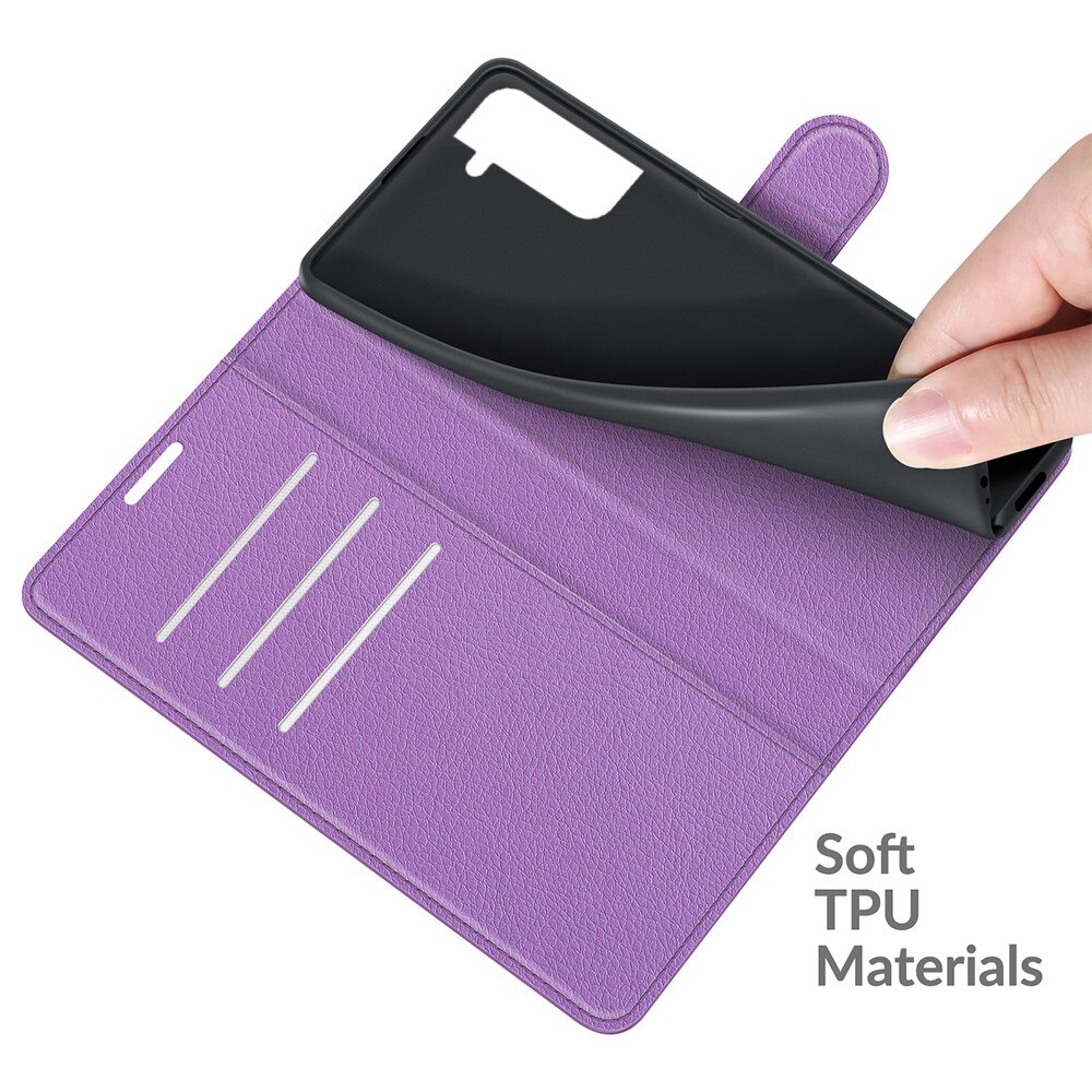 Samsung Galaxy S22 Wallet Book Cover Purple