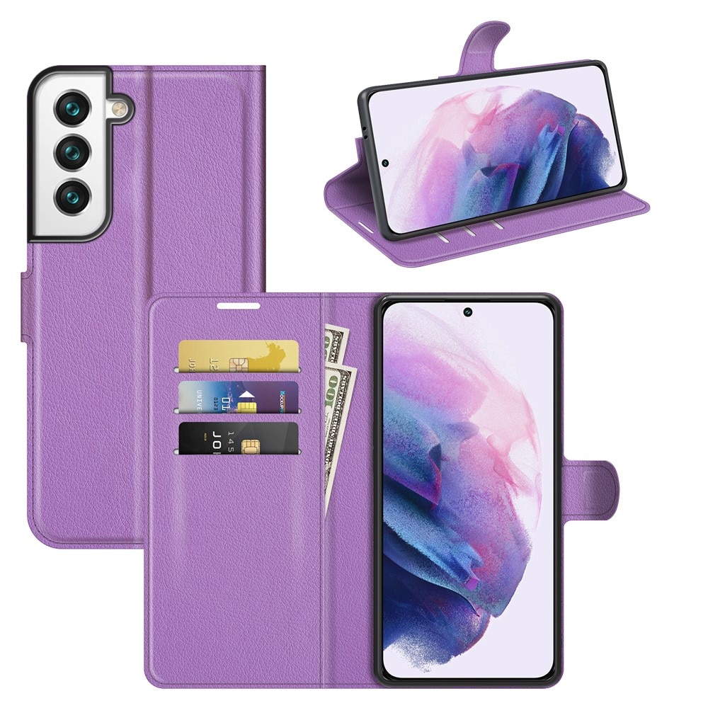 Samsung Galaxy S22 Wallet Book Cover Purple