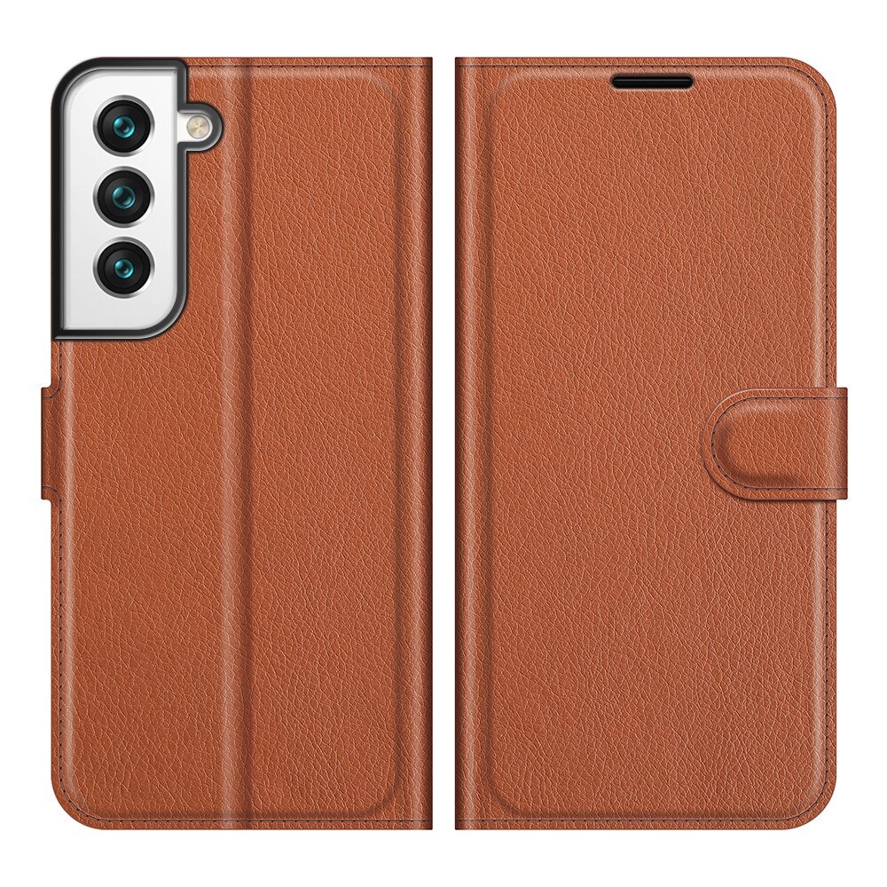 Samsung Galaxy S22 Wallet Book Cover Brown