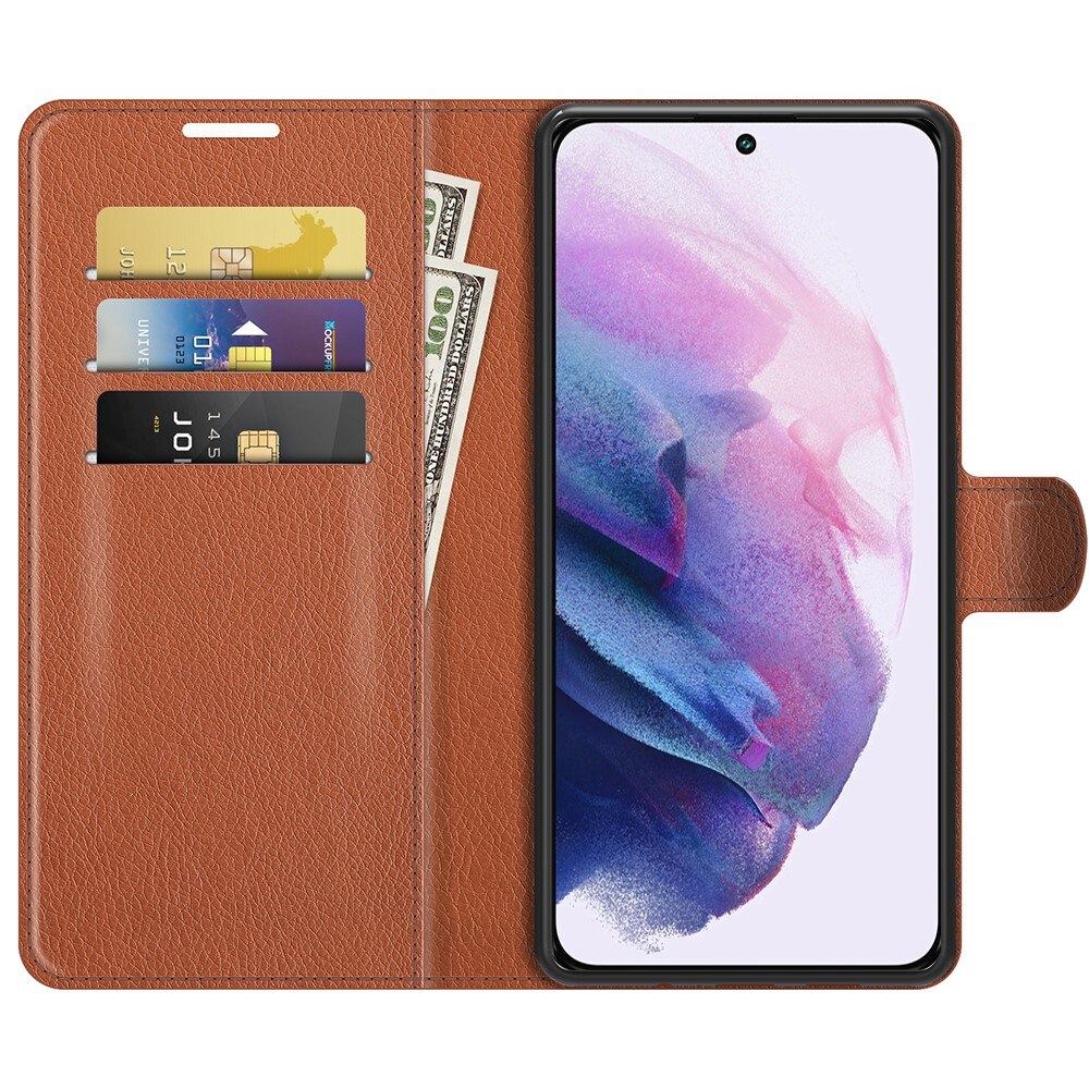 Samsung Galaxy S22 Wallet Book Cover Brown