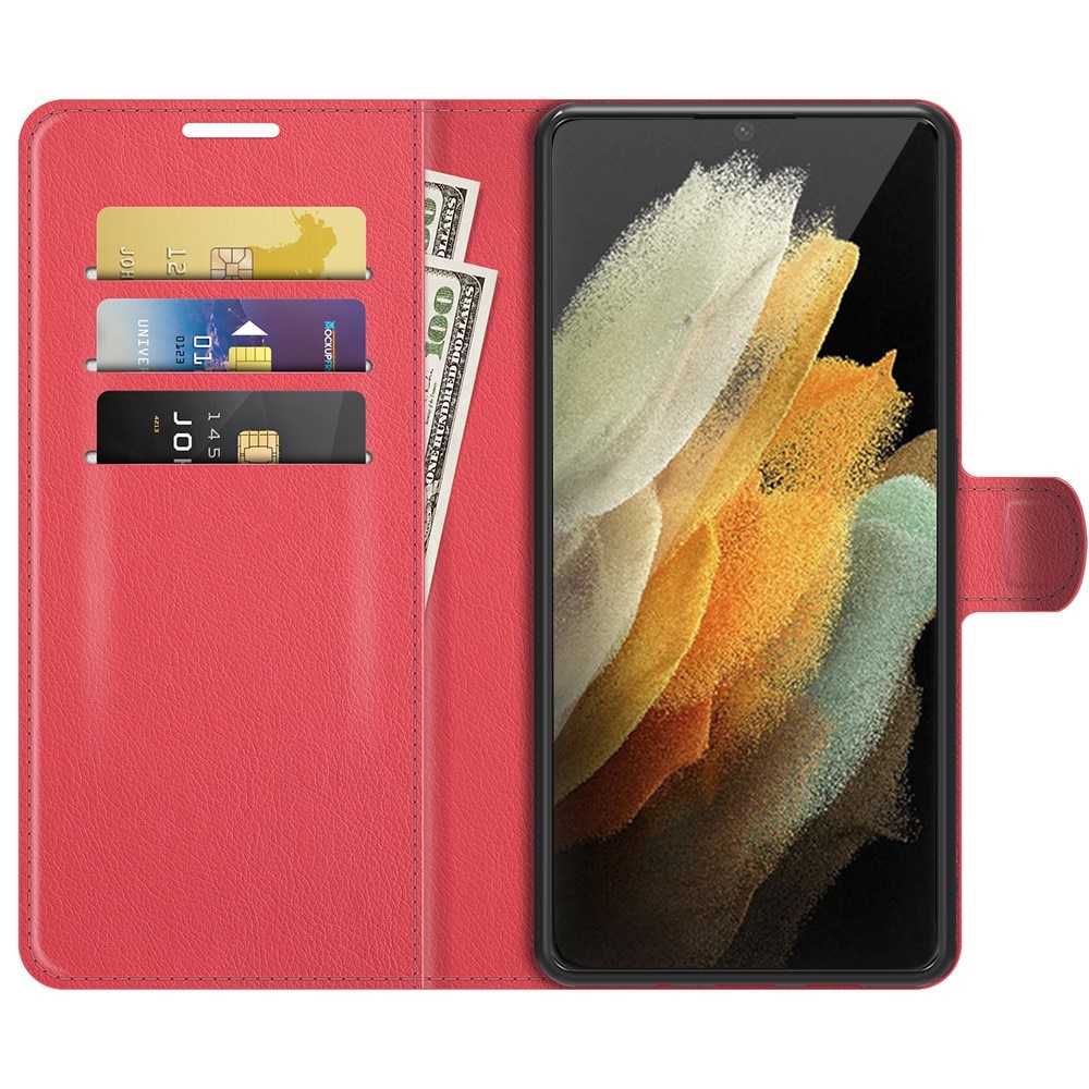 Samsung Galaxy S22 Ultra Wallet Book Cover Red