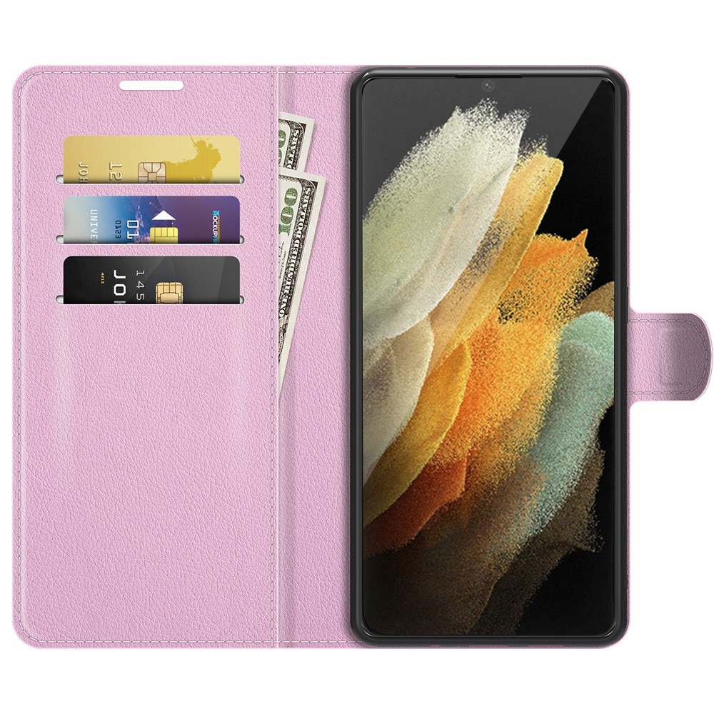 Samsung Galaxy S22 Ultra Wallet Book Cover Pink