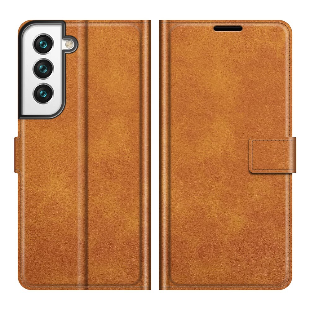 Samsung Galaxy S22 Leather Wallet Cognac