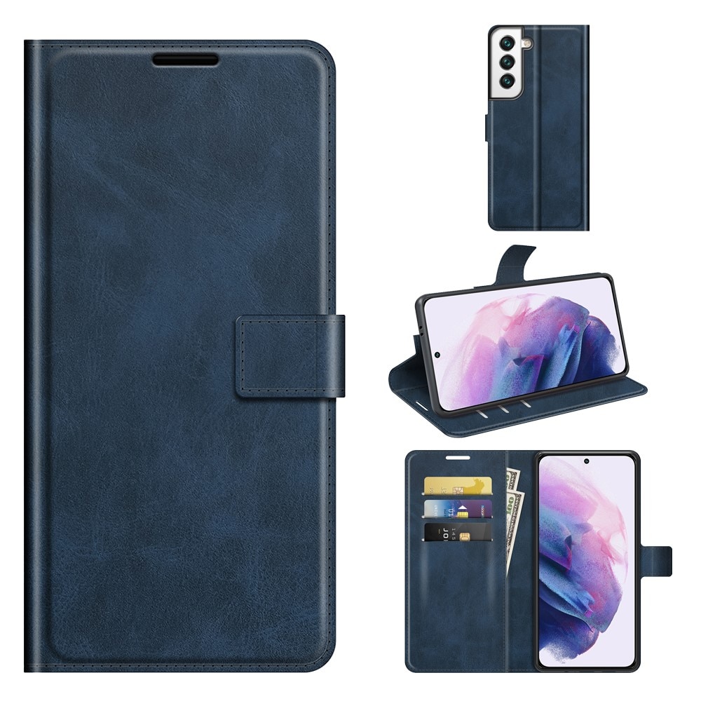 Samsung Galaxy S22 Leather Wallet Blue
