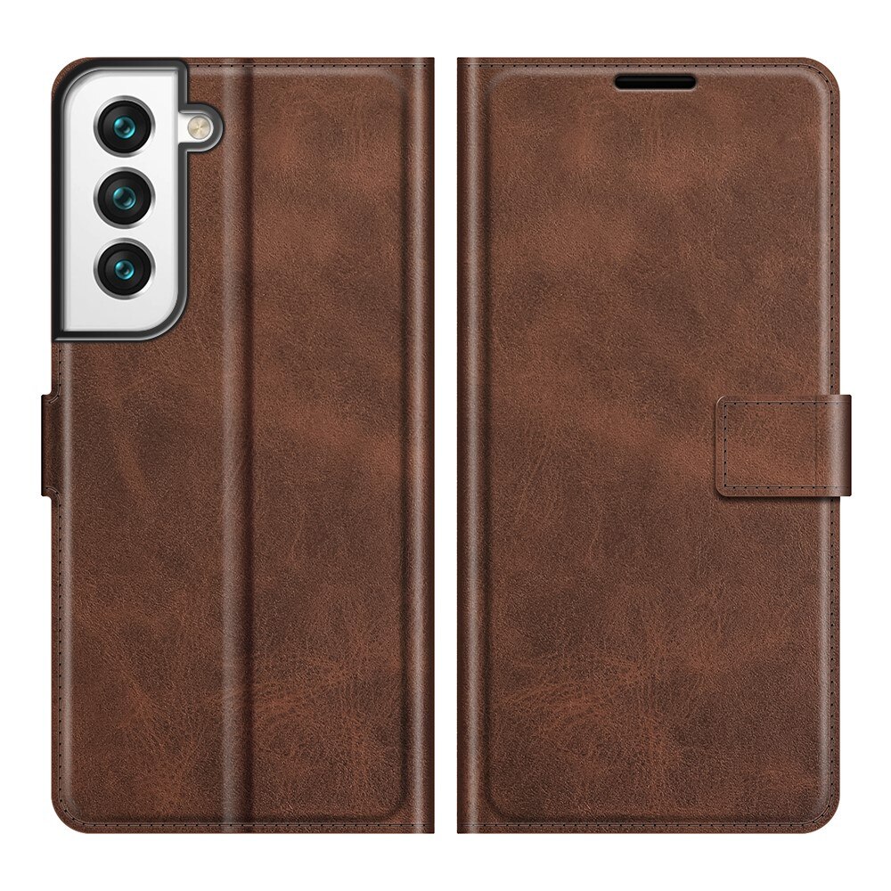 Samsung Galaxy S22 Leather Wallet Brown