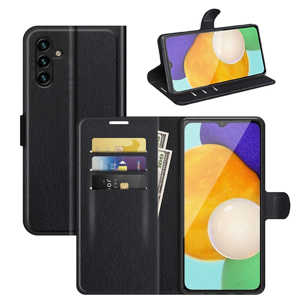 Samsung Galaxy A04s Wallet Book Cover Black