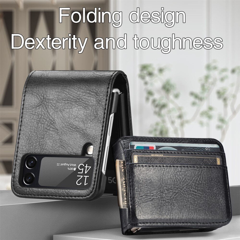 Samsung Galaxy Z Flip 3 Wallet Book Cover Black