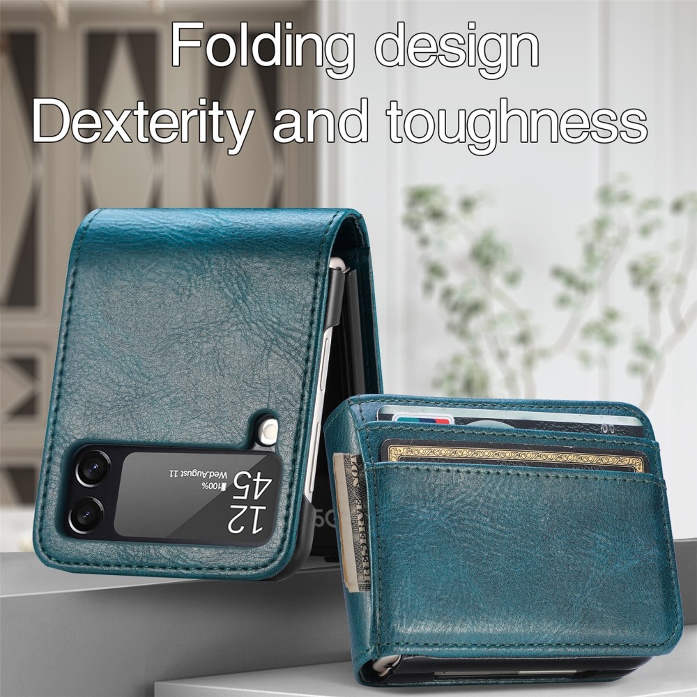 Samsung Galaxy Z Flip 3 Wallet Book Cover Green