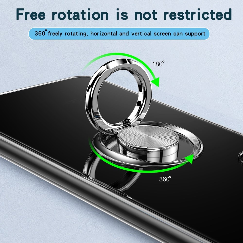 Samsung Galaxy S22 Finger Ring Kickstand Case Transparant