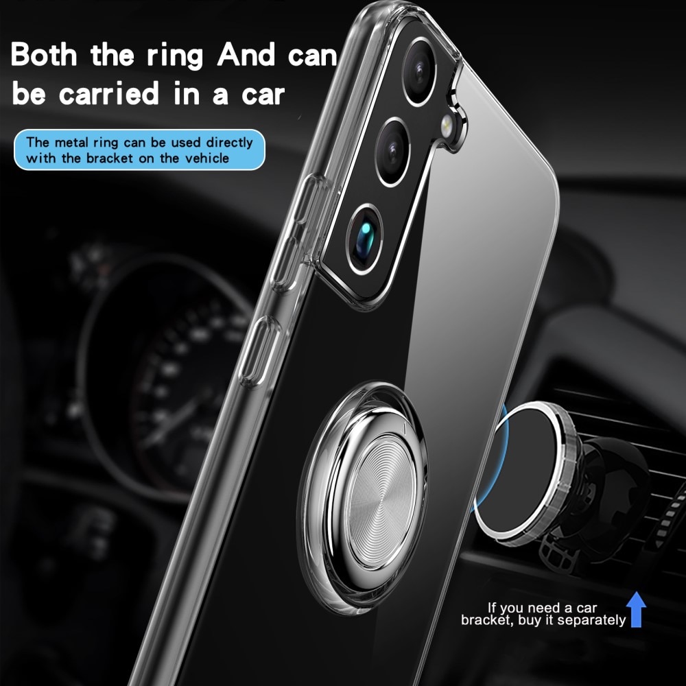 Samsung Galaxy S22 Finger Ring Kickstand Case Transparant