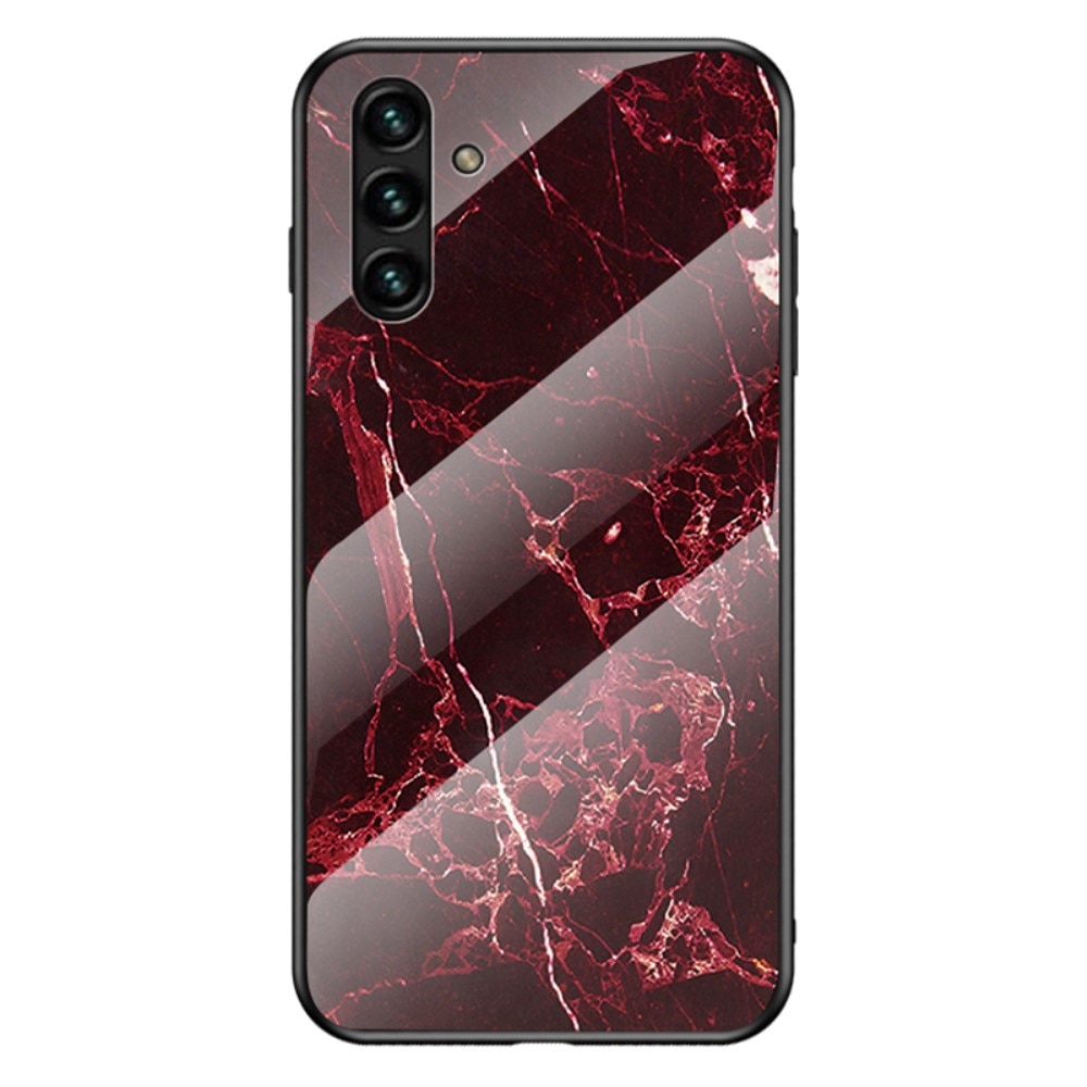 Samsung Galaxy A13 5G Tempered Glass Case Red Marble