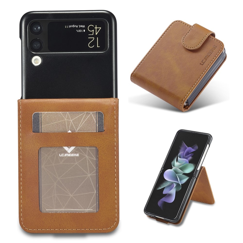 Samsung Galaxy Z Flip 3 Wallet Case Cognac