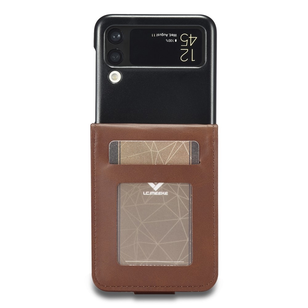 Samsung Galaxy Z Flip 3 Wallet Case Brown