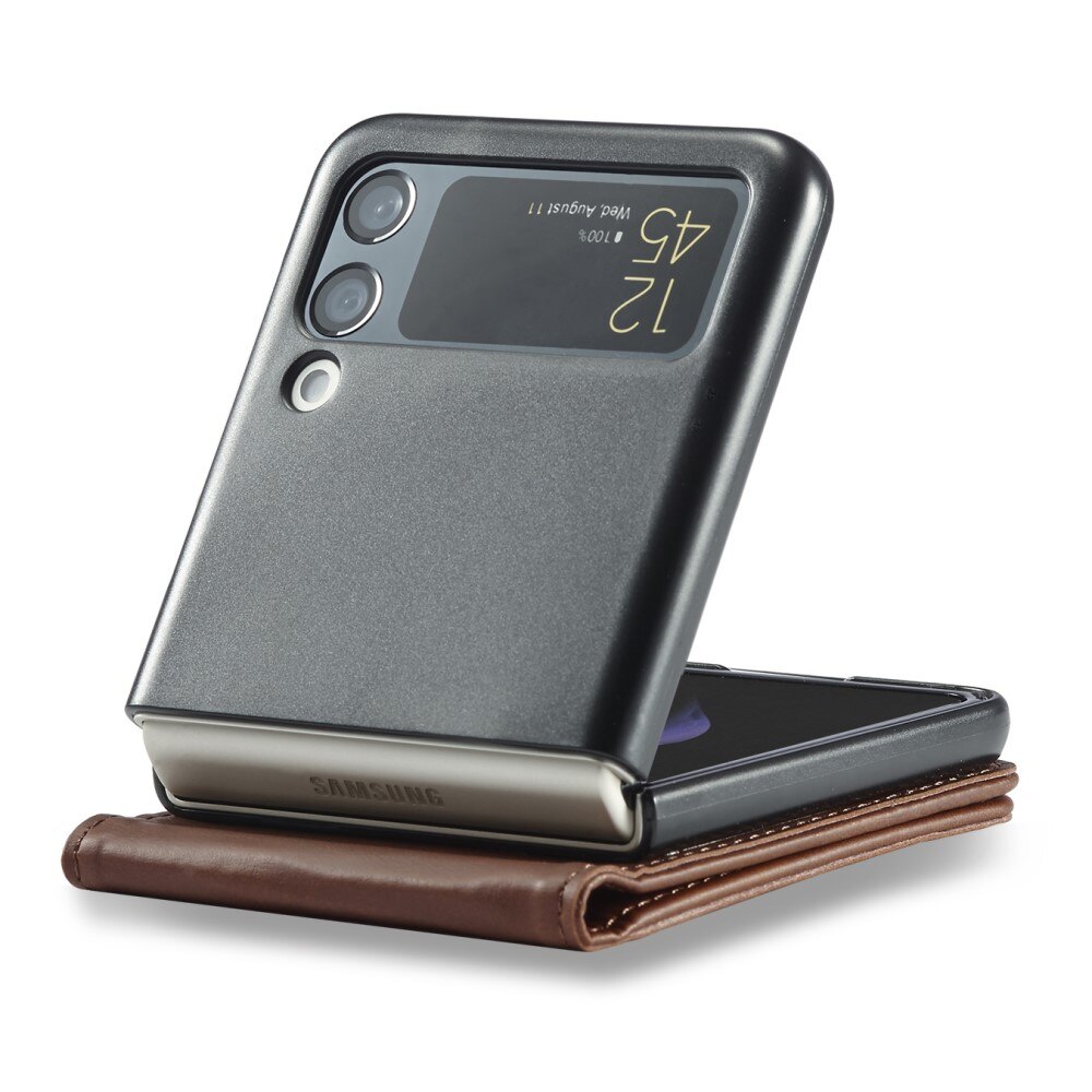 Samsung Galaxy Z Flip 3 Wallet Case Brown