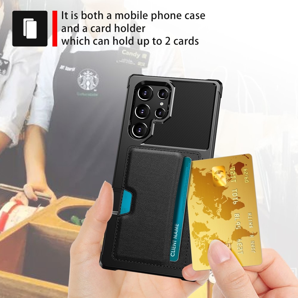 Samsung Galaxy S22 Ultra Tough Card Case Black