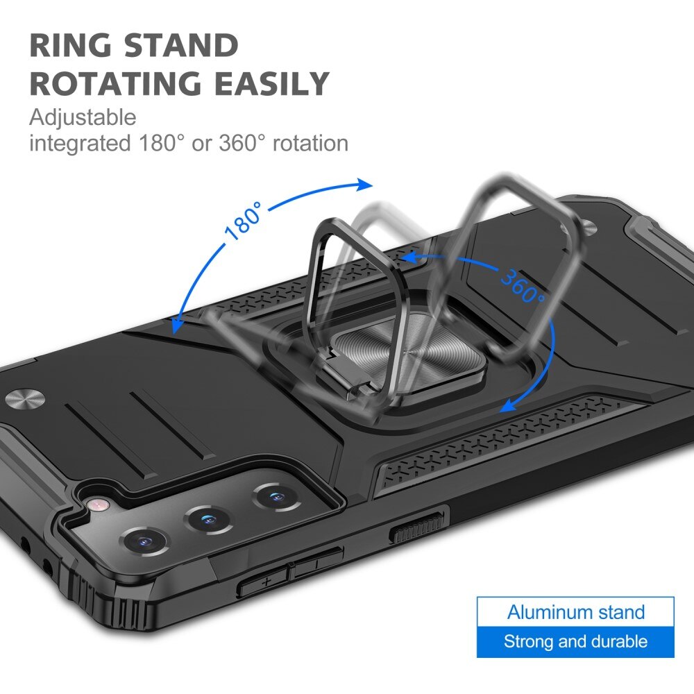 Samsung Galaxy S22 Hybrid Case Tech Ring Black