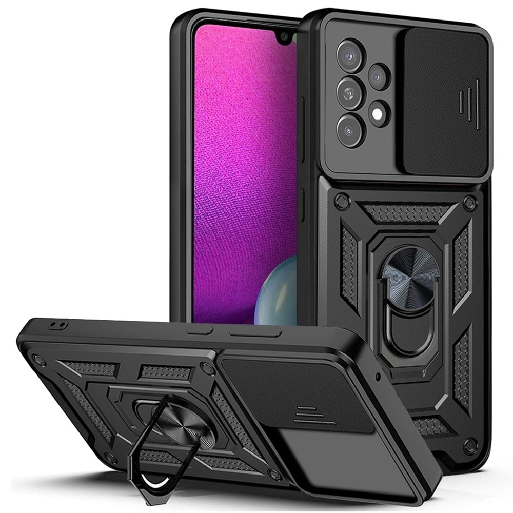 Samsung Galaxy A33 Hybrid Case Tech Ring w. Camera Protector Black