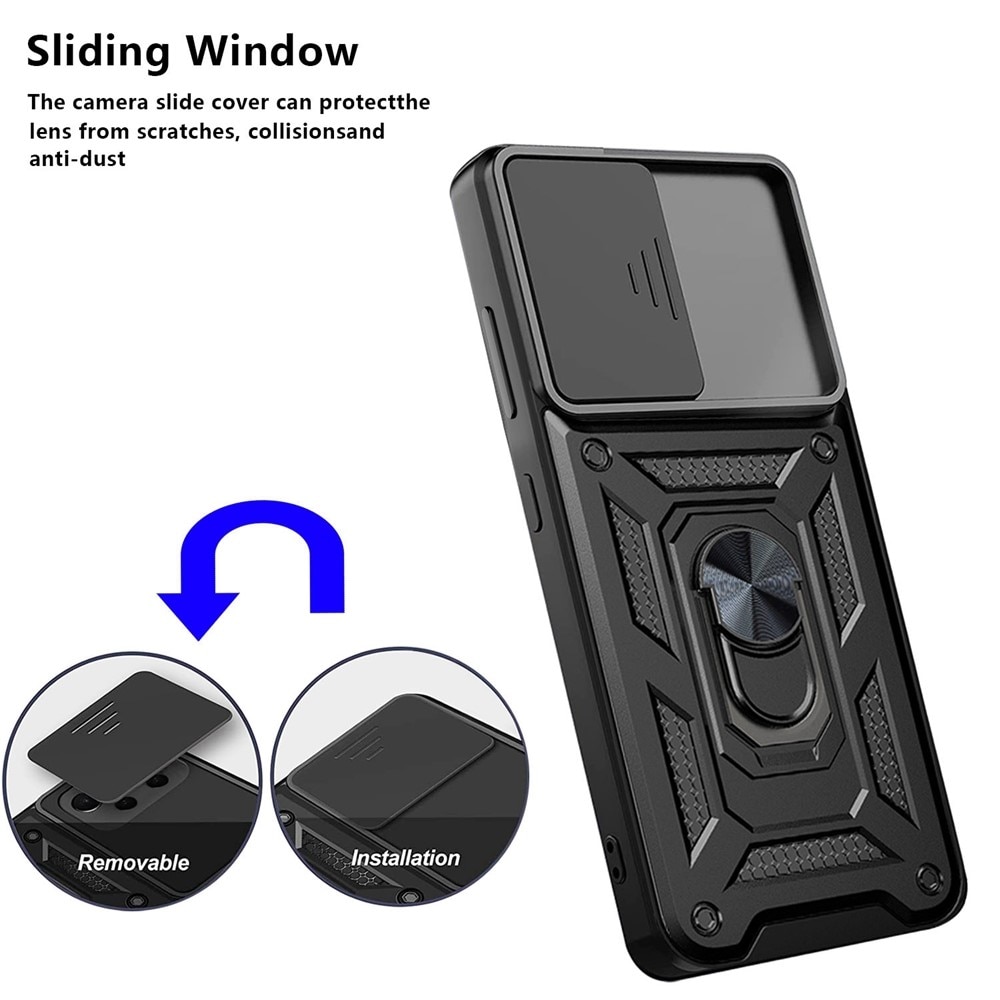 Samsung Galaxy A33 Hybrid Case Tech Ring w. Camera Protector Black