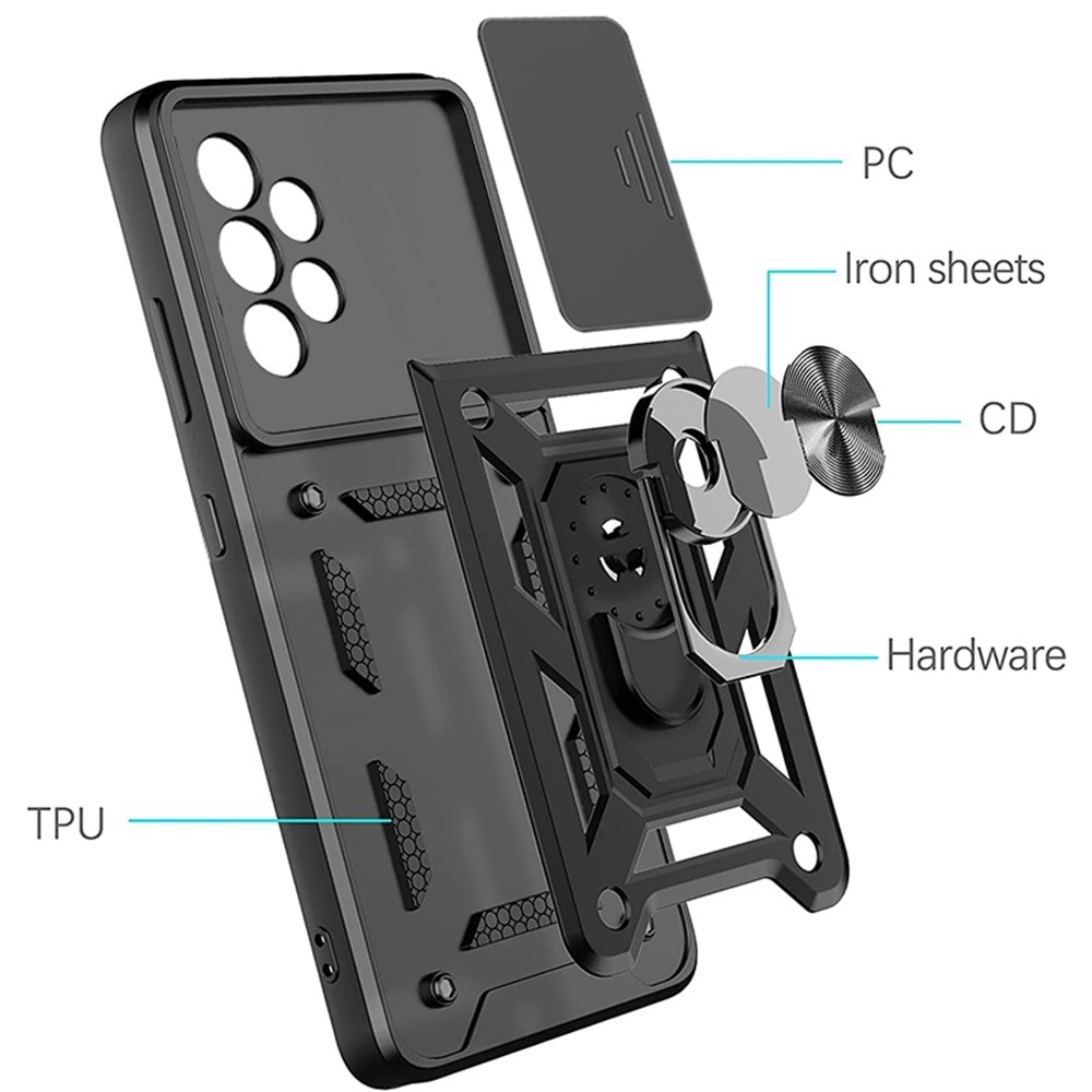 Samsung Galaxy A33 Hybrid Case Tech Ring w. Camera Protector Black