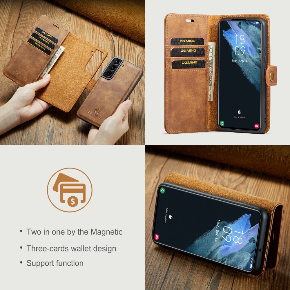 Samsung Galaxy S22 Plus Magnet Wallet Cognac