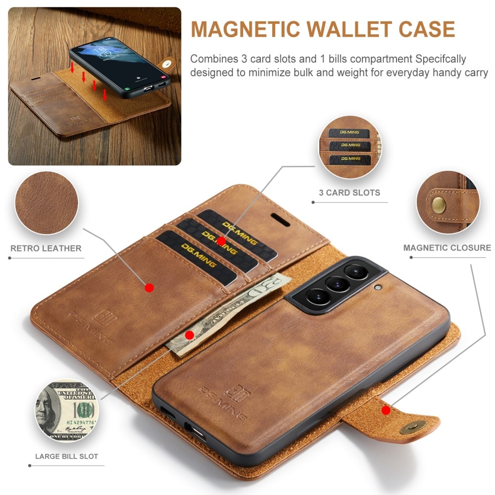 Samsung Galaxy S22 Plus Magnet Wallet Cognac