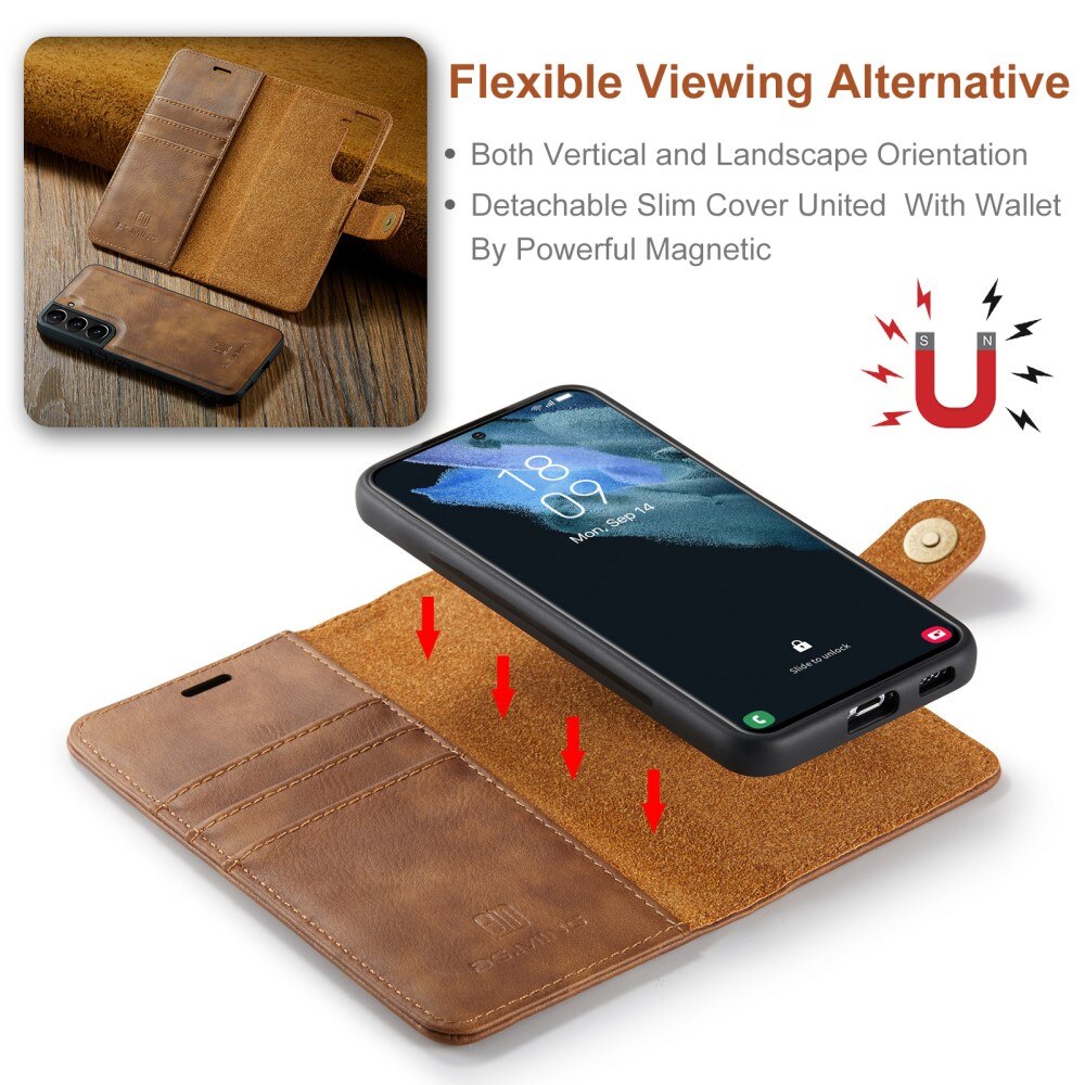 Samsung Galaxy S22 Plus Magnet Wallet Cognac