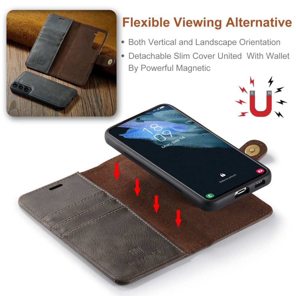 Samsung Galaxy S22 Plus Magnet Wallet Brown