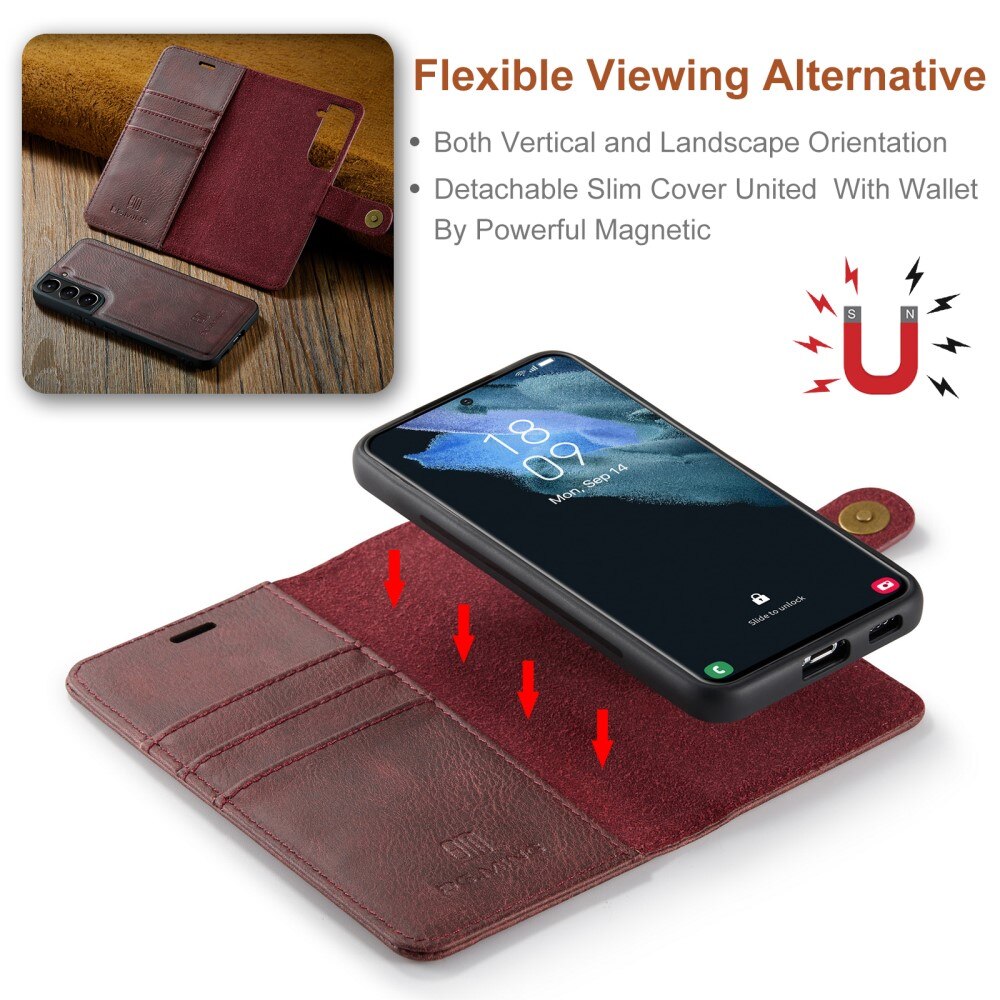 Samsung Galaxy S22 Magnet Wallet Red