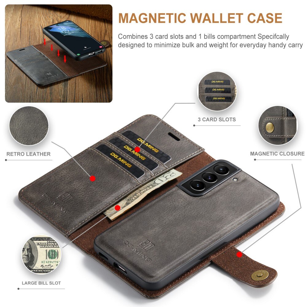 Samsung Galaxy S22 Magnet Wallet Brown