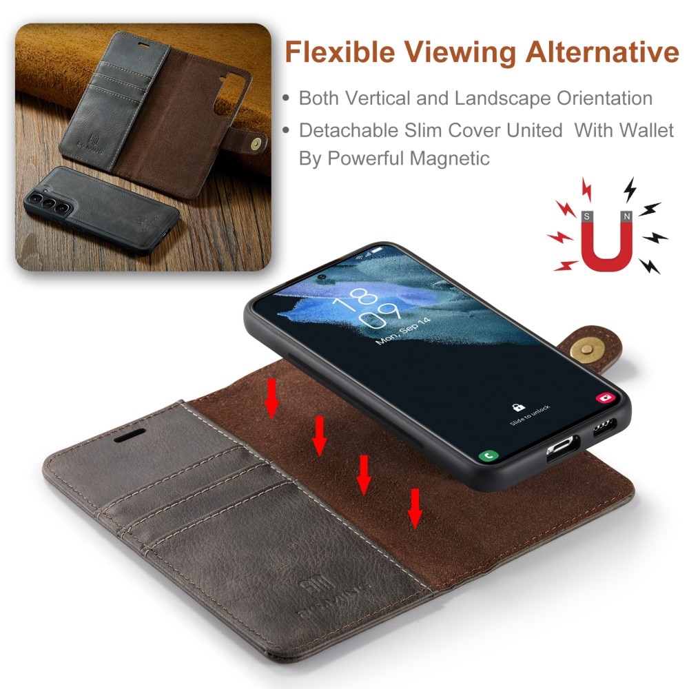 Samsung Galaxy S22 Magnet Wallet Brown