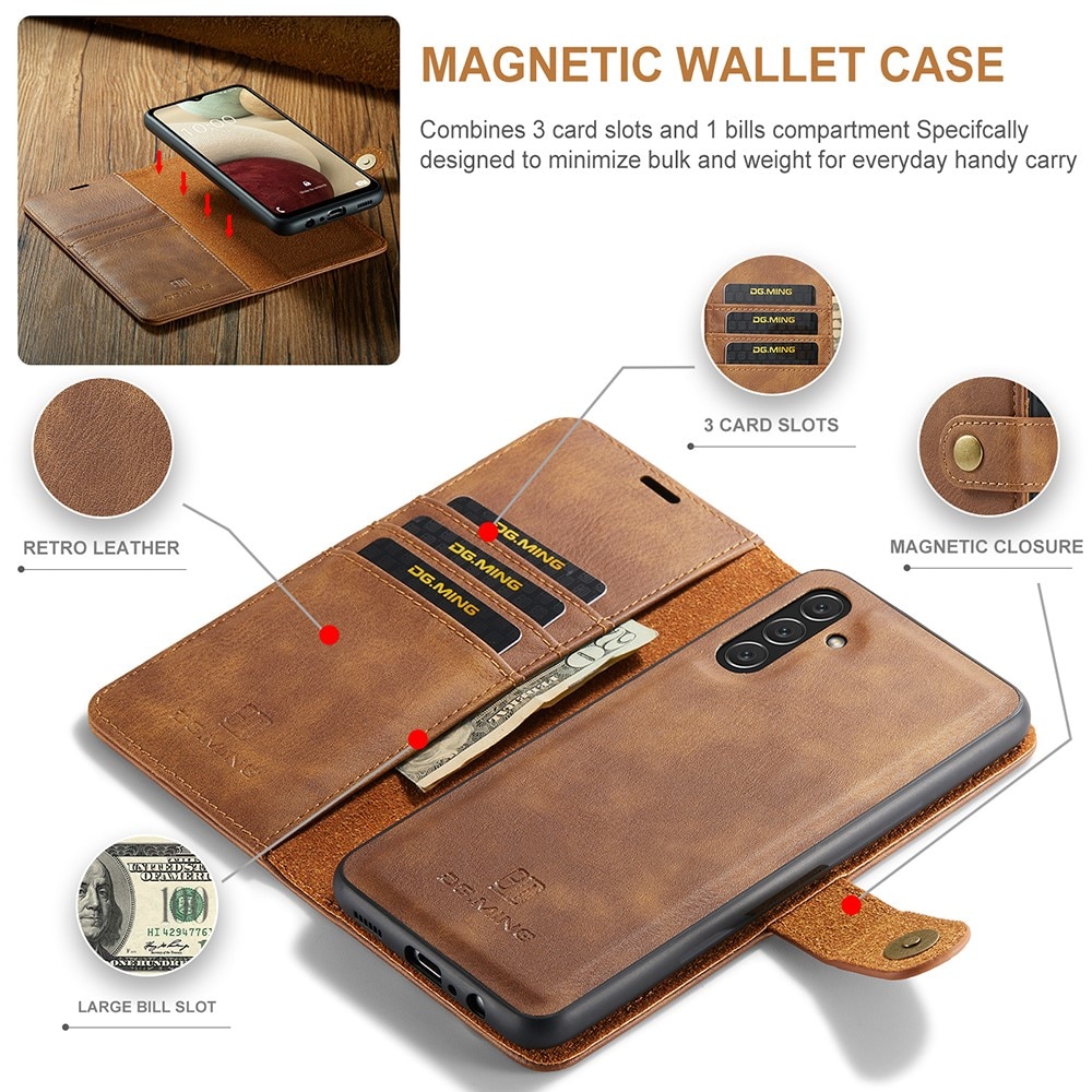 Samsung Galaxy A04s Magnet Wallet Cognac