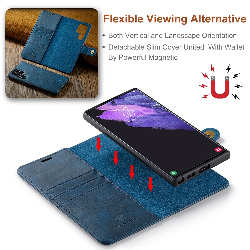 Samsung Galaxy S22 Ultra Magnet Wallet Blue