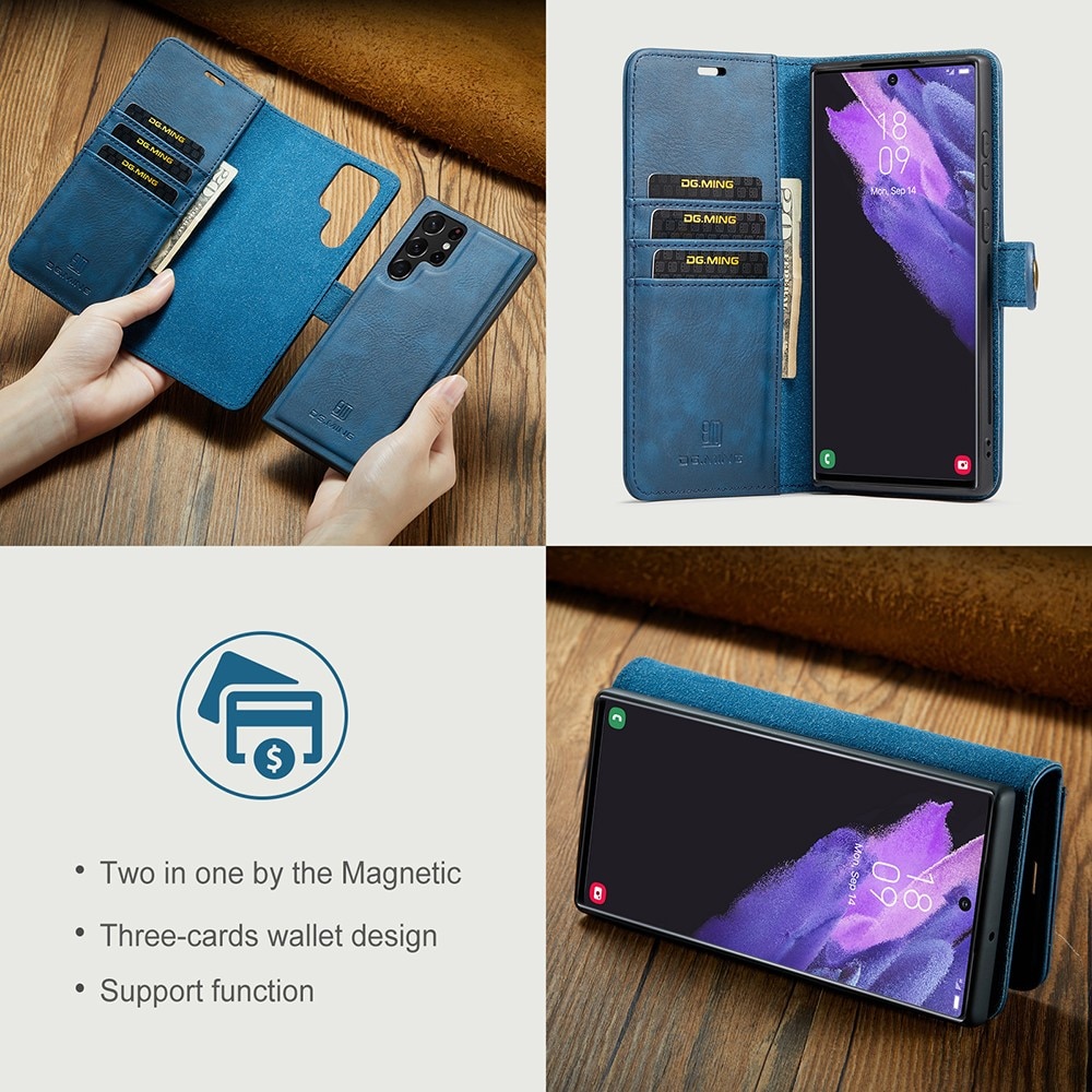 Samsung Galaxy S22 Ultra Magnet Wallet Blue