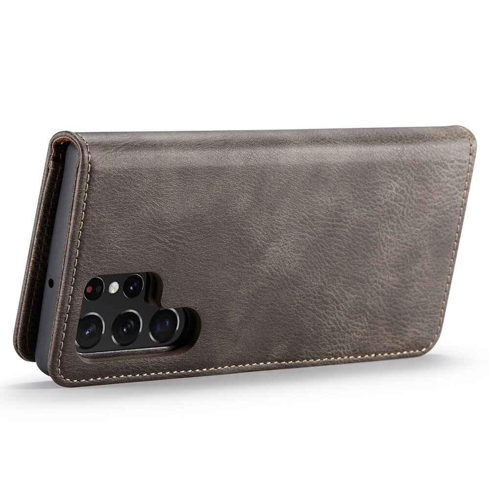 Samsung Galaxy S22 Ultra Magnet Wallet Brown