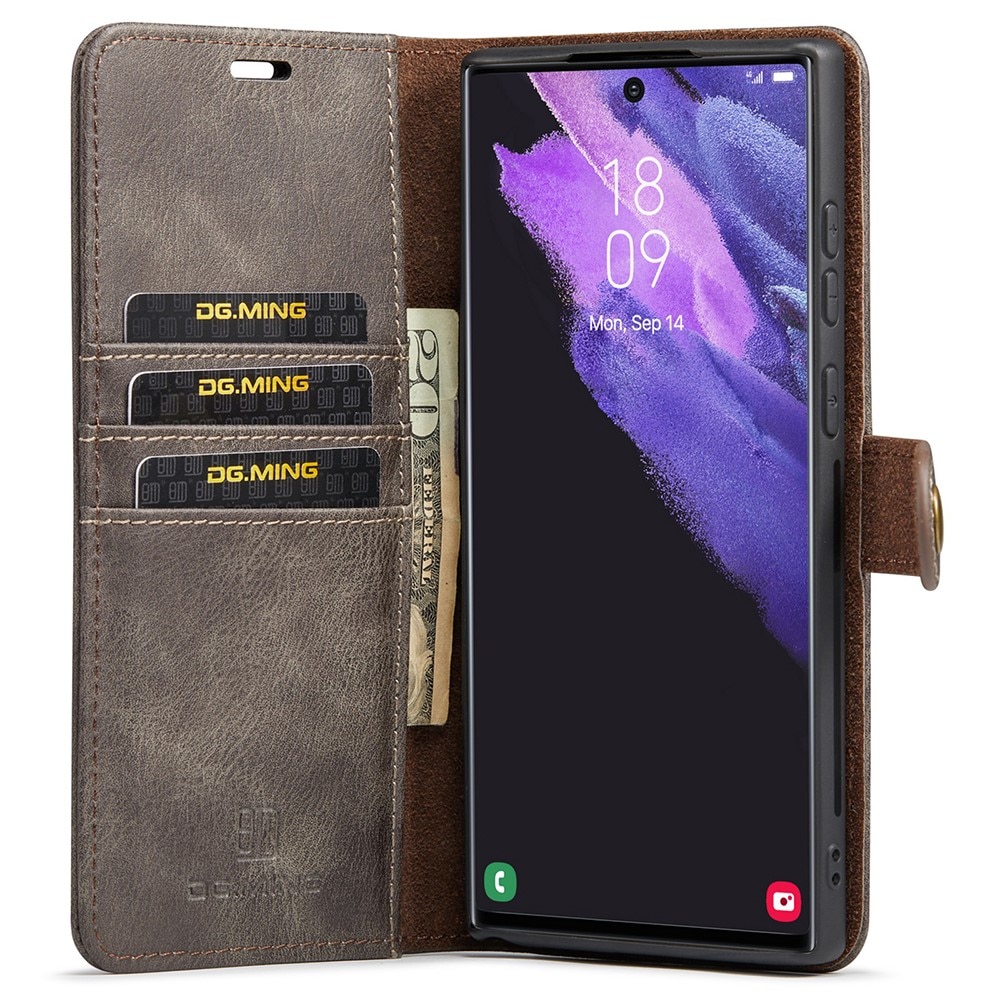 Samsung Galaxy S22 Ultra Magnet Wallet Brown