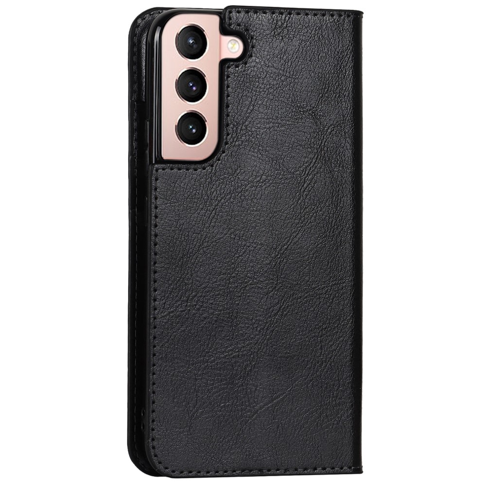 Samsung Galaxy S22 Genuine Leather Wallet Case Black