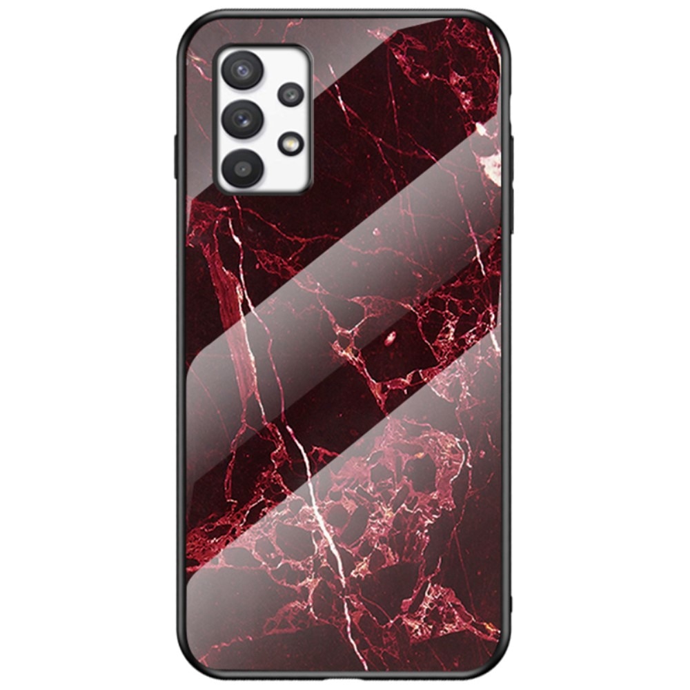 Samsung Galaxy A53 Tempered Glass Case Red Marble