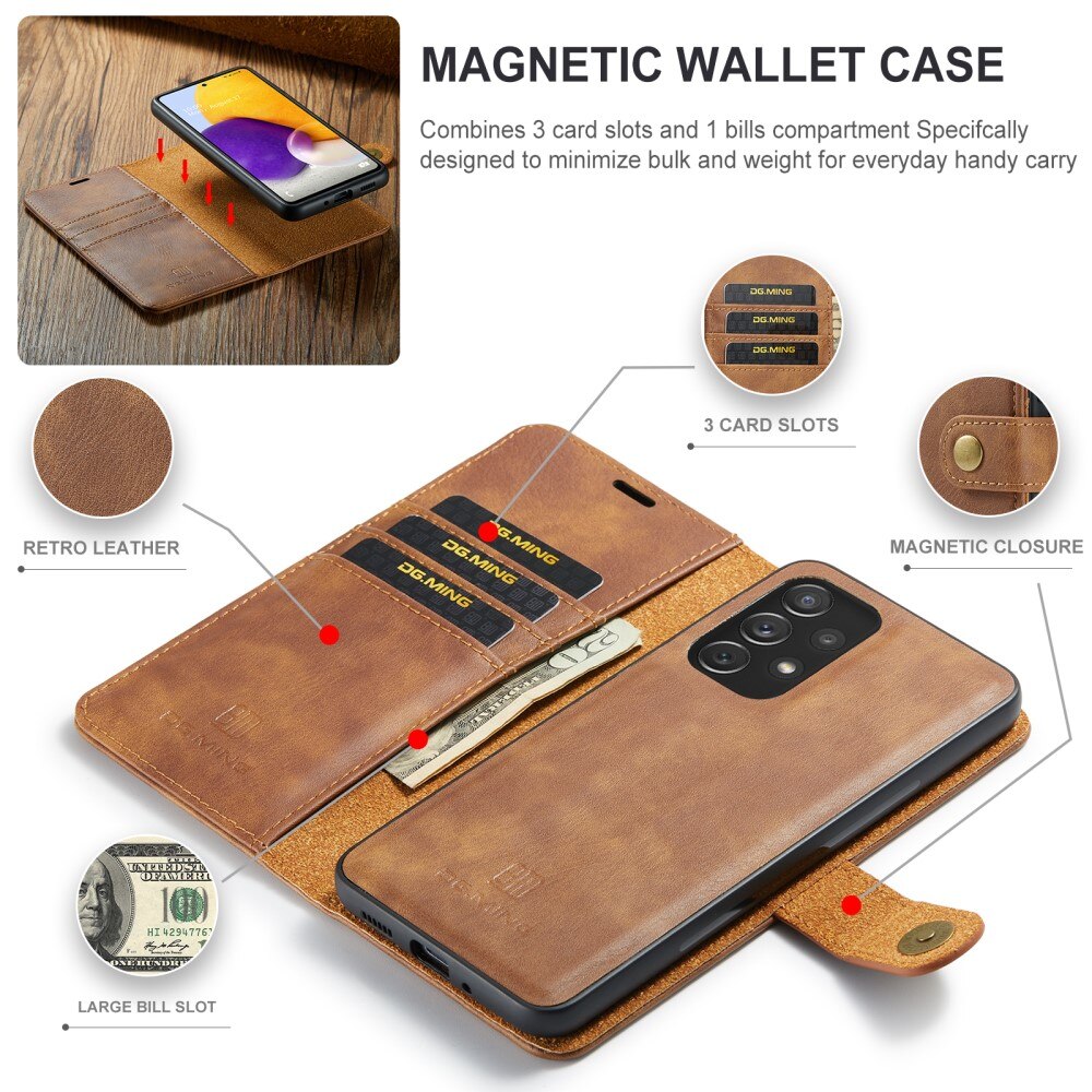 Samsung Galaxy A73 5G Magnet Wallet Cognac