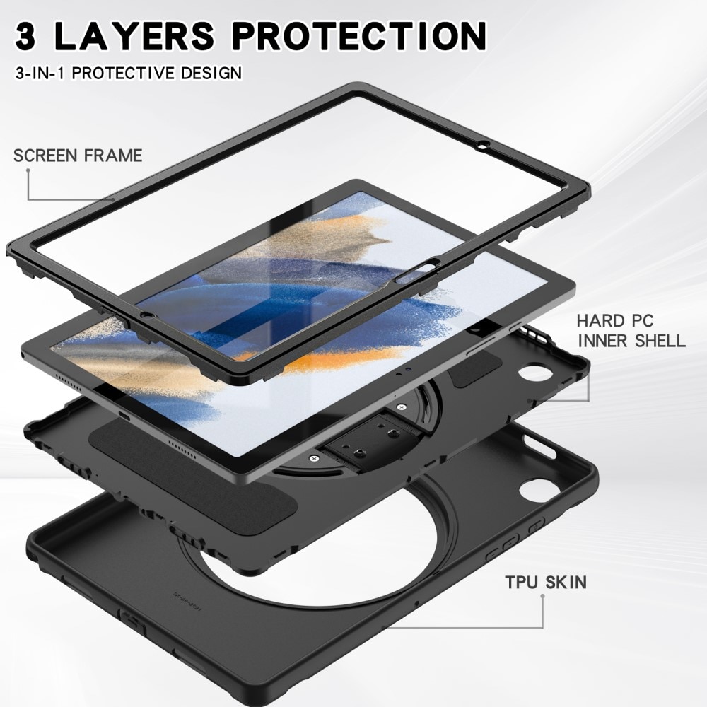 Samsung Galaxy Tab A8 10.5 Shockproof Hybrid Case Black