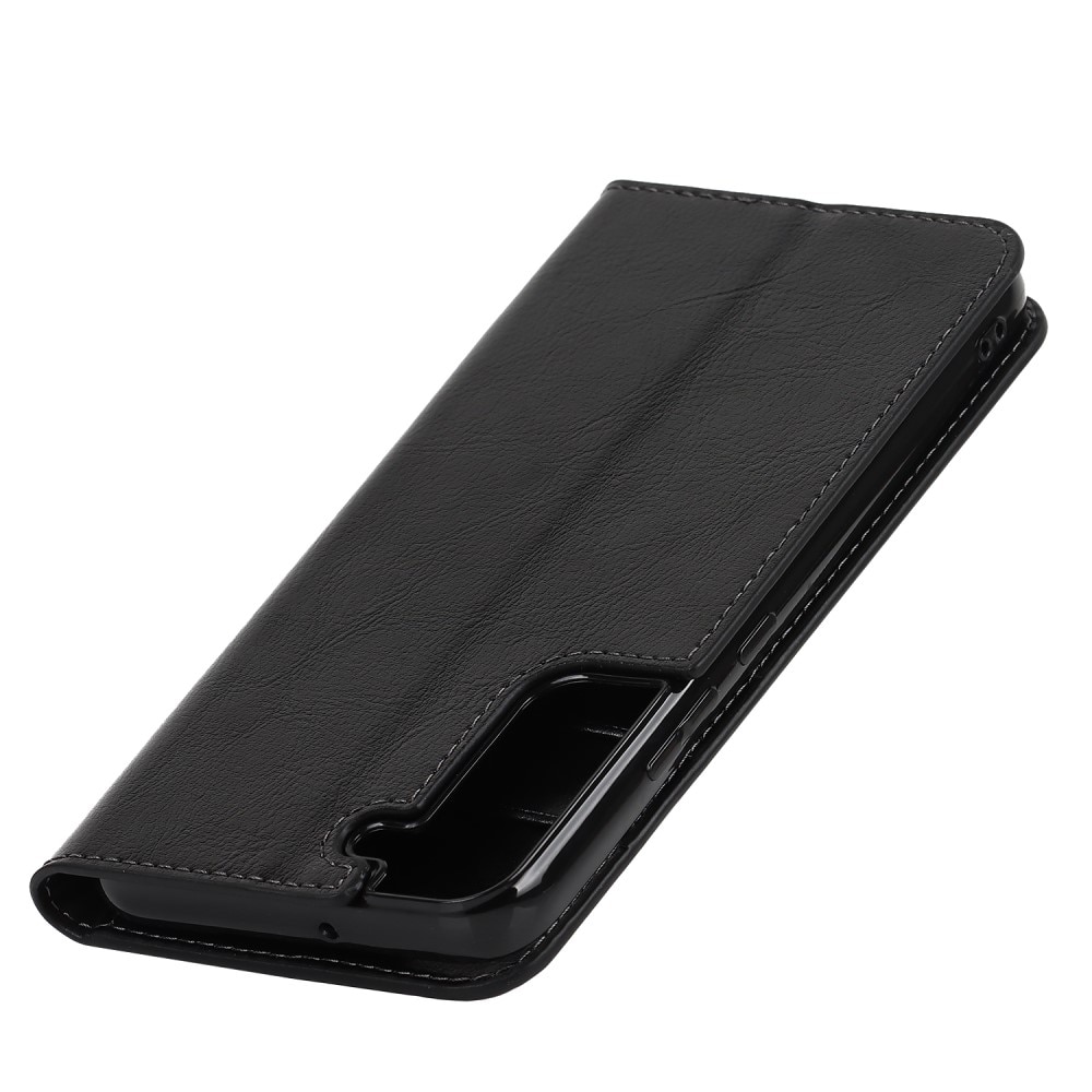 Samsung Galaxy S22 Plus Genuine Leather Wallet Case Black