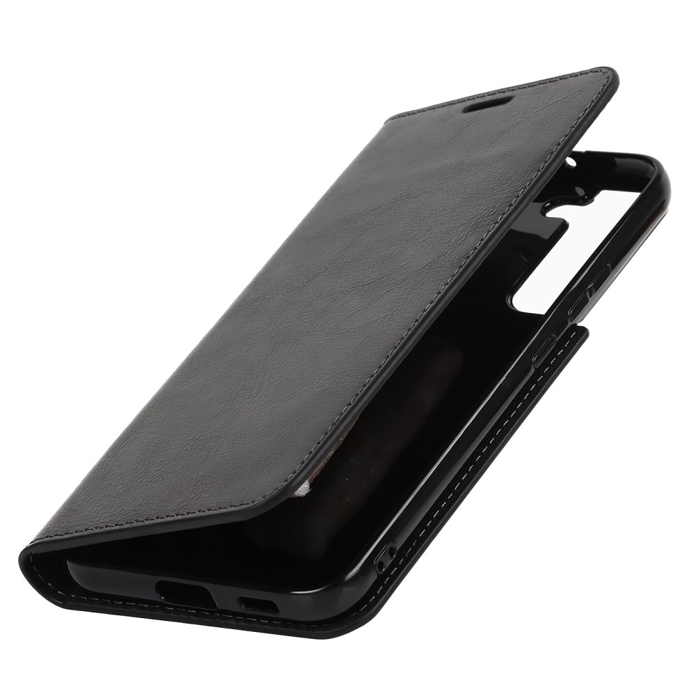 Samsung Galaxy S22 Plus Genuine Leather Wallet Case Black