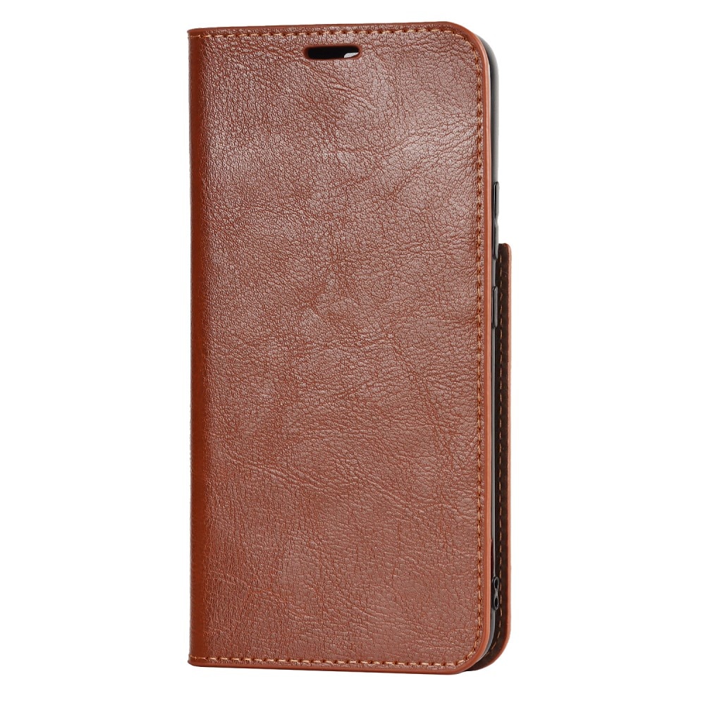 Samsung Galaxy S22 Plus Genuine Leather Wallet Case Brown